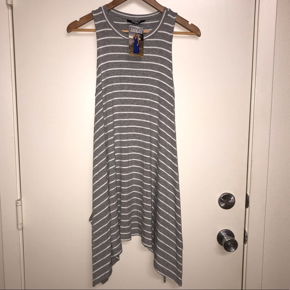 NWT Cookies Ribbed Knit Dress Heather Gray